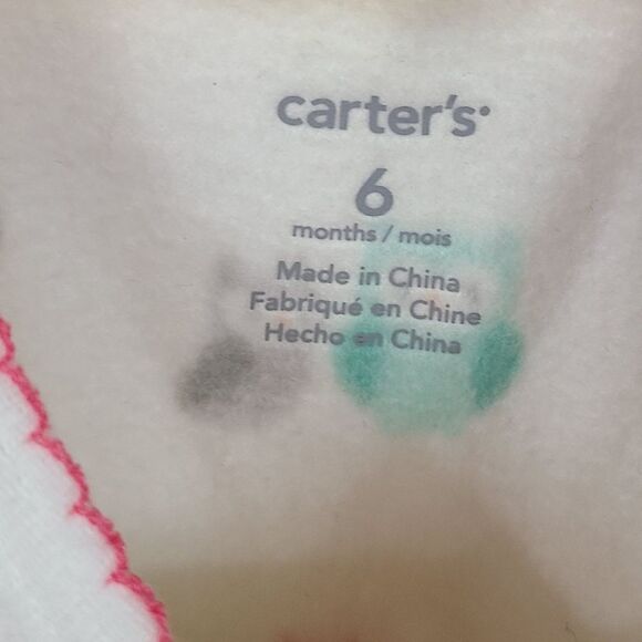 Carter's Girls 6M Soft Fleece White Owl Print One-Piece PJ Footie Winter Pajamas - Picture 6 of 7